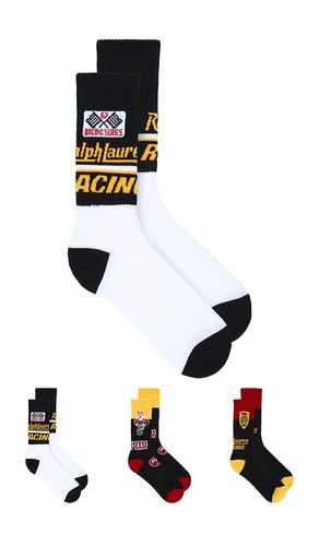 RL Moto Bear Crew Socks 3-Pack Giftbox in - Polo Ralph Lauren - Modalova