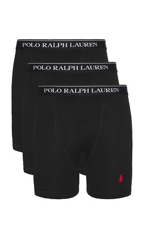 Classic Fit Cotton 3 Pack Boxer Brief in Black. - size L (also in S) - Polo Ralph Lauren - Modalova