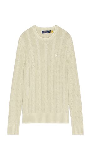 Garment Dyed Cable Knit Crewneck Sweater in . Taglia M, S, XL/1X - Polo Ralph Lauren - Modalova