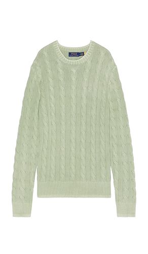 Garment Dyed Cable Knit Crewneck Sweater in . Taglia M, S, XL/1X - Polo Ralph Lauren - Modalova