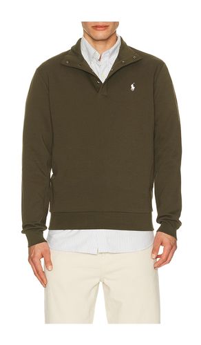 Long Sleeve Double Knit Tech Snap Mocknock Pullover in Olive. - size S (also in XXL/2X) - Polo Ralph Lauren - Modalova