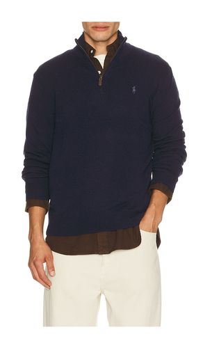 Long Sleeve Lux Merino Wool 1/2 Zip Pullover Sweater in Blue. - size L (also in M) - Polo Ralph Lauren - Modalova