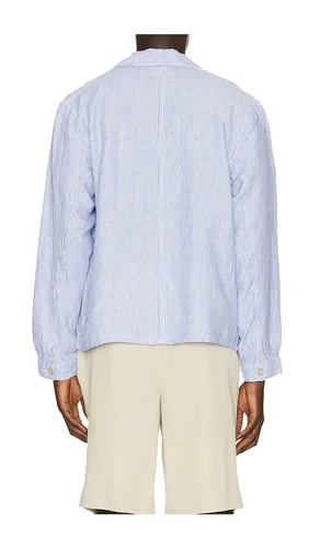 Slubby Linen Striped Chore Overshirt in Blue. - size S (also in XXL/2X) - Polo Ralph Lauren - Modalova