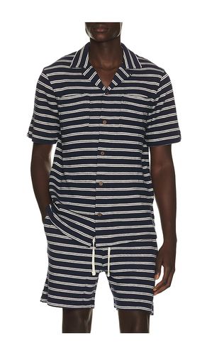 Short Sleeve Cotton Bar Stripe Textured Andy Camp Shirt in . Size L. Also in M - Polo Ralph Lauren - Modalova