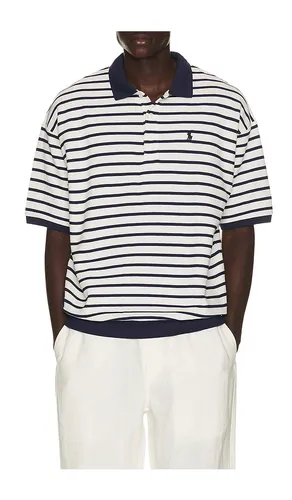Short Sleeve Yarn Dyed Jacquard Textured Interlock Striped Polo in . Size L. Also in S, XL/1X - Polo Ralph Lauren - Modalova