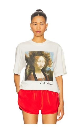 Leonardo Da Vinci Ginevra De' Benci Boxy Tee in Cream. - size L (also in M, S, XL/1X) - Philcos - Modalova