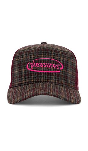 Happier Plaid Trucker Cap in Burgundy - Pleasures - Modalova