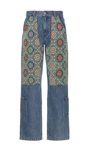 Floral Ultra Double Knee Work Jeans in Blue. - size 28 (also in 36) - Pleasures - Modalova