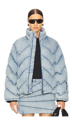 Denim Puffer Jacket in Denim-Light. - size L (also in M, XS) - Perfect Moment - Modalova
