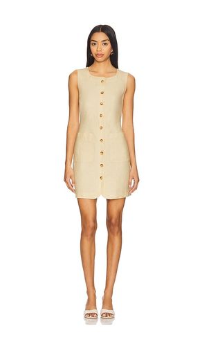 Emma Button Down Mini Dress in Tan. - size L (also in M, S, XL, XS, XXS) - Posse - Modalova