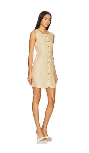 Emma button down mini dress in color tan size M (also in XL) - Posse - Modalova