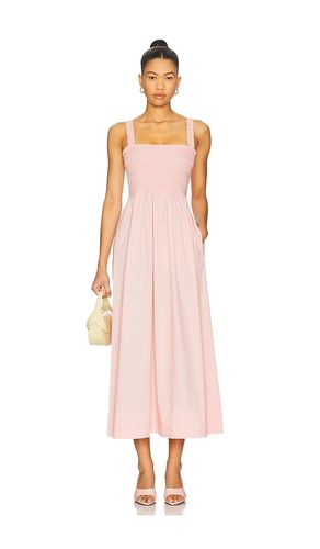 Genevieve Smocked Embroidered Bodice Dress in Pink. - size L (also in M) - PISTOLA - Modalova