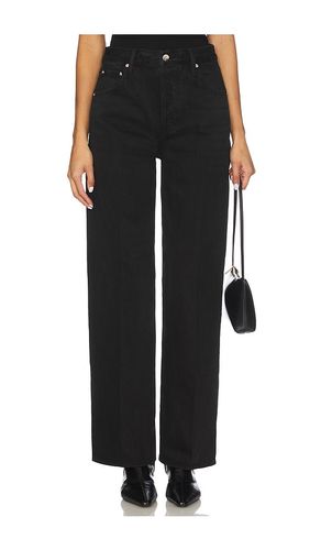 Tate High Rise Bowed Wide Jeans in Black. - size 27 (also in 30) - PISTOLA - Modalova