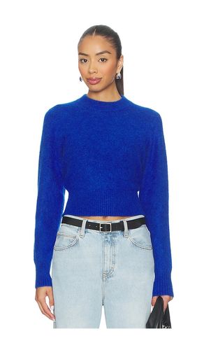 Sara Shrunken Crewneck Sweater in Blue. - size L (also in M, S, XL, XS) - PISTOLA - Modalova