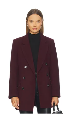 Emory Short Double Breasted Wool Coat in Wine. - size L (also in M, S, XL, XS) - PISTOLA - Modalova