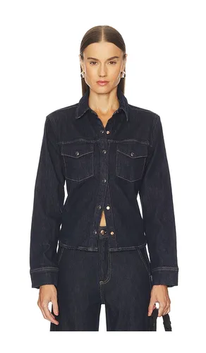 Thea Shrunken Denim Shacket in . Size L. Also in M - PISTOLA - Modalova