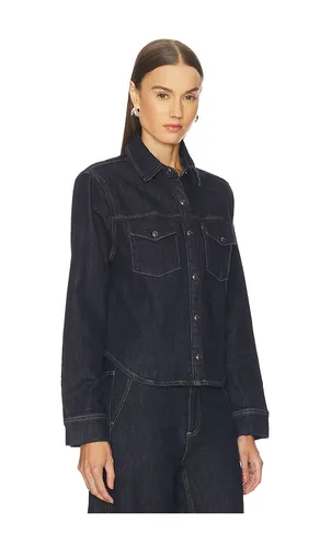 Thea Shrunken Denim Shacket in . Size L. Also in M - PISTOLA - Modalova