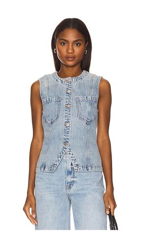 Gia Fitted Collar Vest in Blue. - size L (also in M, S, XS) - PISTOLA - Modalova