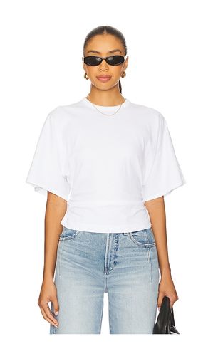 Veronica Drop Shoulder Cinched Tee in White. - size L (also in M, S, XL) - PISTOLA - Modalova