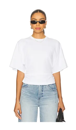 Veronica Drop Shoulder Cinched Tee in White. - size L (also in M, S, XL, XS) - PISTOLA - Modalova