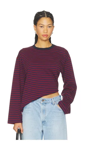 Reena Long Sleeve Oversized Tee in Red. - size L (also in M, S, XL, XS) - PISTOLA - Modalova