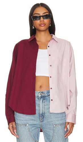 Sloane Oversized Button Down Shirt in Wine. - size S (also in XL) - PISTOLA - Modalova