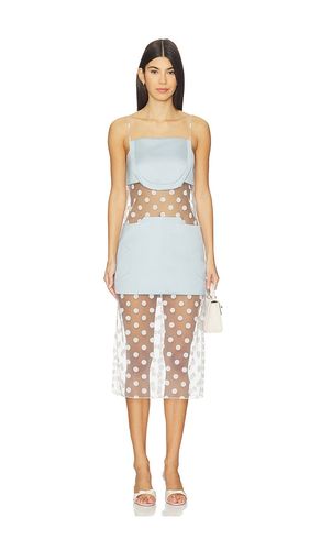 Sheer Panelled Slip Midi Dress in Baby Blue. - size 0 (also in 4, 8) - Prabal Gurung - Modalova