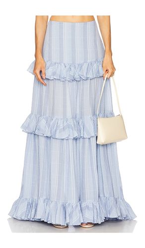 Maxi Ruffle Tiered Skirt in Baby Blue. - size 0 (also in 6) - Prabal Gurung - Modalova