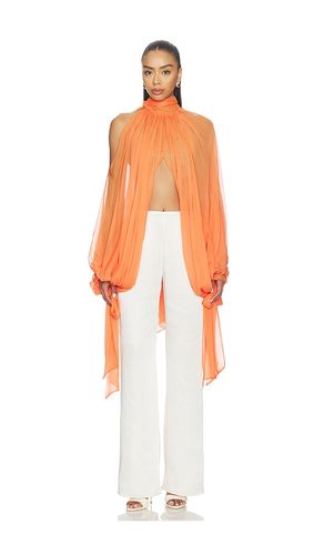 Tie-neck Cropped Cocoon Blouse in . Size 0. Also in 6, 8 - Prabal Gurung - Modalova