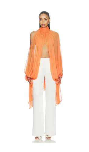 Tie-neck Cropped Cocoon Blouse in . Size 0. Also in 8 - Prabal Gurung - Modalova