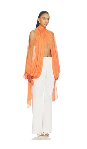 Tie-neck Cropped Cocoon Blouse in . Size 0. Also in 6, 8 - Prabal Gurung - Modalova