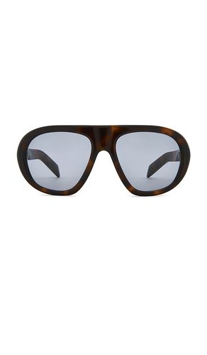 Circular sunglasses in color brown size all - Prada - Modalova