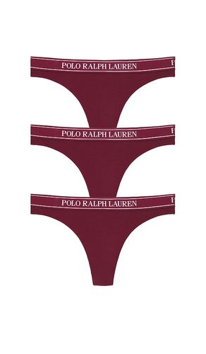 Essentials Thong 3 Pack in Red. - size L (also in M, S, XL, XS, XXL) - Polo Ralph Lauren Intimates - Modalova