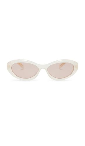 Narrow Cat Eye Sunglasses in White - Prada - Modalova