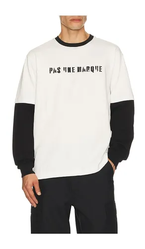 Long Sleeve Tee in & White. - size L (also in M, S, XL/1X) - Pas Une Marque - Modalova