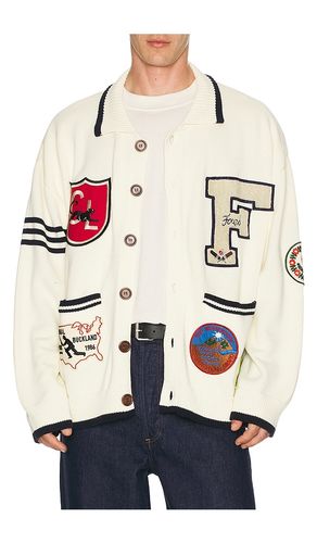 York Varsity Patch Collared Cardigan in . Size L. Also in M, S, XL/1X - Found - Modalova