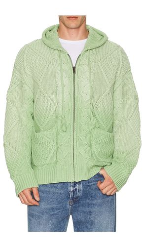 Zip Up Cable Knit Hoodie in . Size M. Also in S, XL/1X - Found - Modalova