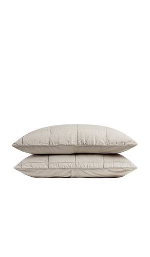 Linen Box Quilted Sham Set in . Taglia STANDARD. Also in - Parachute - Modalova