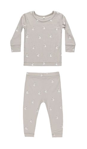 Kids Bamboo Pajama Set in Grey. - size 12-18M (also in 18-24M, 2-3yr, 4-5yr) - QUINCY MAE - Modalova