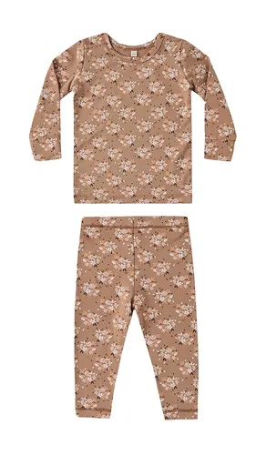 Kids Bamboo Pajama Set in Brown. - size 18-24M (also in 2-3Y, 4-5Y) - QUINCY MAE - Modalova