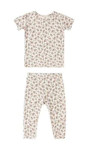 Bamboo Short Sleeve Pajama Set in White. - size 12-18M (also in 18-24M, 2-3yr, 4-5yr) - QUINCY MAE - Modalova