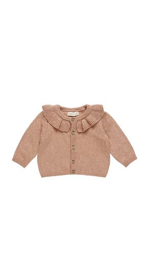 Kids Ruffle Collar Cardigan in Rose. - size 2-3yr (also in 4-5yr) - QUINCY MAE - Modalova