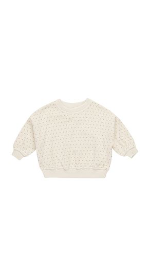 Kids Velour Relaxed Sweatshirt in Cream. - size 12-18M (also in 18-24M, 2-3yr, 4-5yr) - QUINCY MAE - Modalova