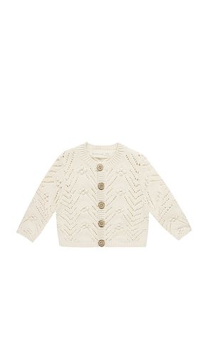 Kids Knit Cardigan in Neutral. - size 12-18M (also in 2-3yr, 4-5yr) - QUINCY MAE - Modalova