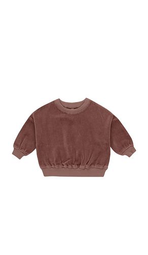 Kids Velour Relaxed Sweatshirt in Red. - size 12-18M (also in 18-24M, 2-3yr, 4-5yr) - QUINCY MAE - Modalova