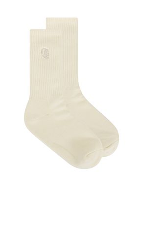 Quiet Golf Monogram Socks in Cream - Quiet Golf - Modalova