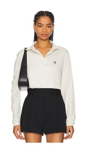 Monogram Long Sleeve Polo in Cream. - size L (also in S) - Quiet Golf - Modalova