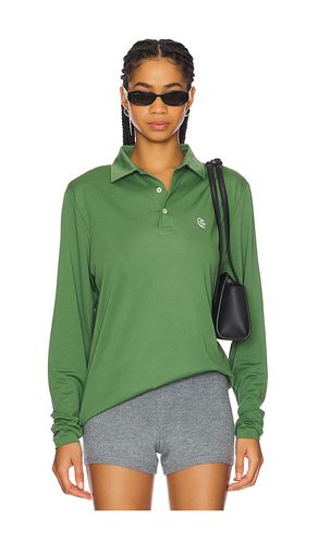 Monogram long sleeve polo en color verde salvia talla L en - Sage. Talla L (también en M) - Quiet Golf - Modalova