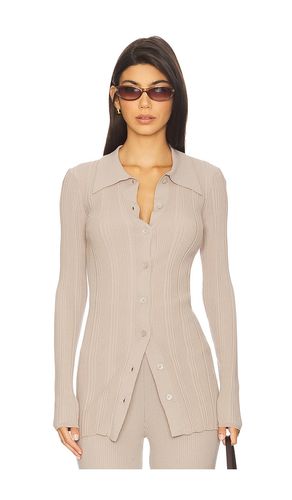 Rib Knit Cardigan in Beige. - size L (also in M, S, XL, XS) - REMAIN - Modalova