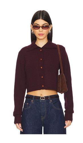 Knitted Slim Cardigan in Burgundy. - size 32 (also in 34, 36, 38, 40, 42) - REMAIN - Modalova